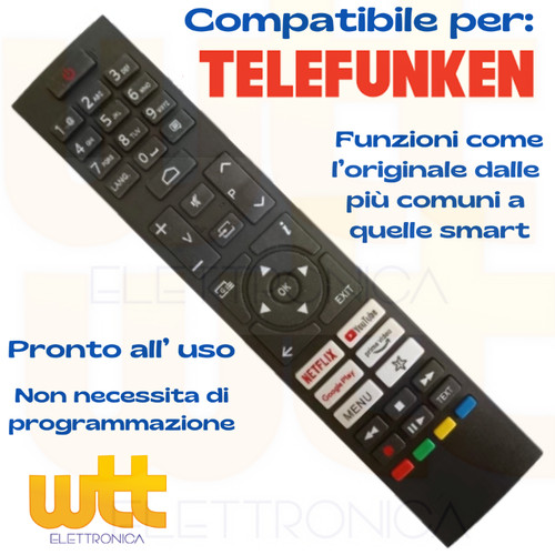 Telecomando per telefunken - tv,
